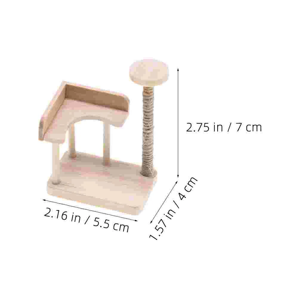 Cat Climbing Frame Miniature Figurine Model Tree Adornment Toy Wooden And Tower