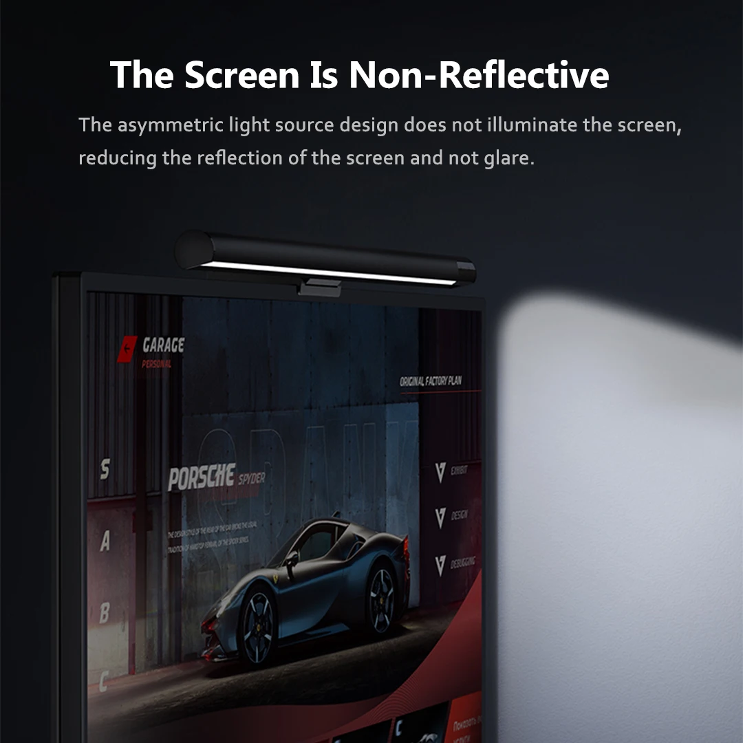 Lymax-ハンギングスクリーンバー,デスクランプ,目の保護,コンピューターモニター,タッチライト,ワイヤレスリモコン