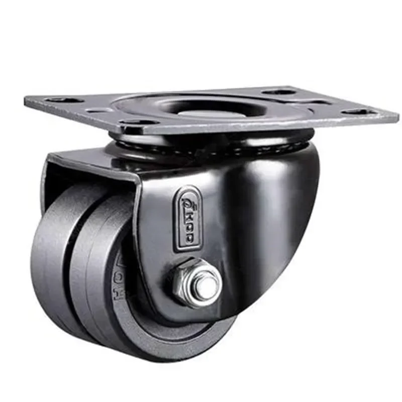 Low Center Of Gravity Casters With Double Row Wheels,1.6inch,FOR Heavy Maching,High Load Bearing ,Wear-Resistant Mute