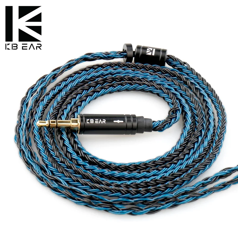 

KBEAR ST16 Crystal 16 Cores 5N Single Copper Silver-plated Upgrade Cable MMCX/QDC/2PIN Earbuds Connector For KS1 Star River Lark