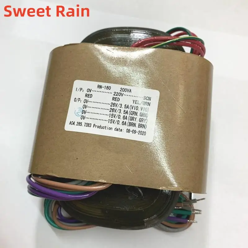 R-type power transformer 200W double 24V+double 12V R cattle audio transformer copper wire  high quality  R-Core 24Vx2 + 12Vx2