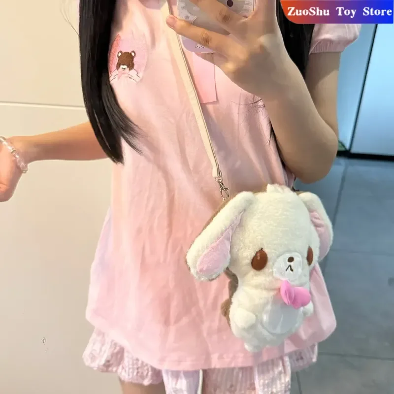 

Kawaii Sanrio Sugarbunnies плюшевая сумка-мессенджер Cartoon Cure двусторонняя сумка Shirousa Kurousa большая вместительная сумка на плечо подарки