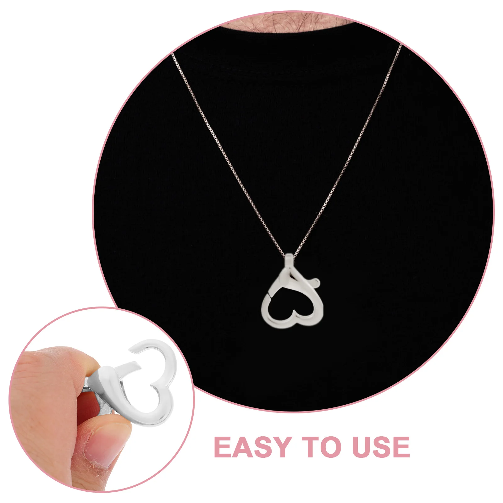 10 قطعة سبائك شكل قلب جراد البحر المشابك DIY بها بنفسك صنع المجوهرات قلادة سوار الفضة اكسسوارات مشبك قفل سبيكة المشبك #1