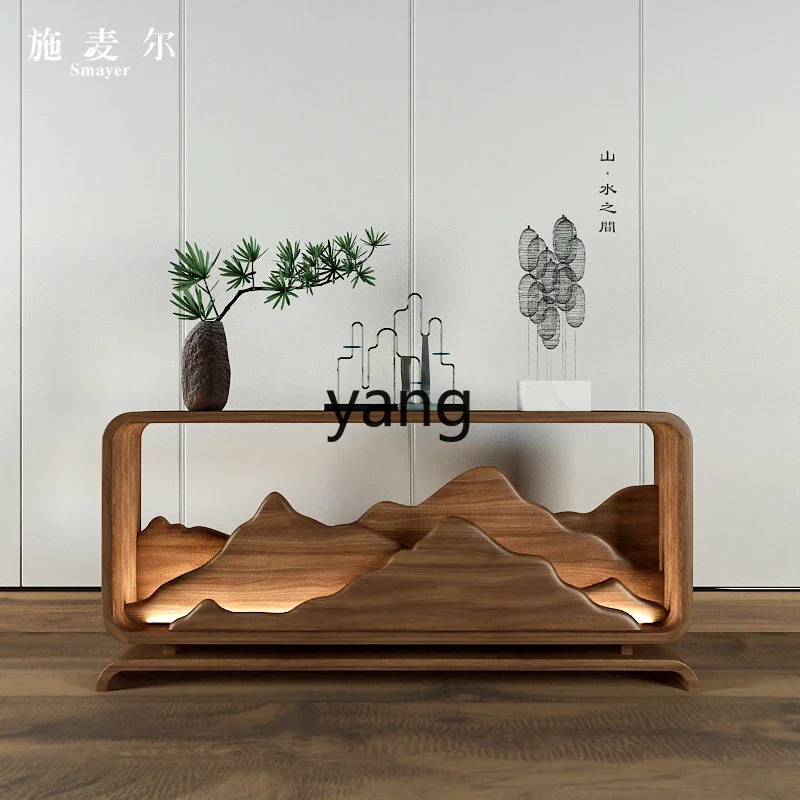 CX Solid Wood Simple Modern Chinese Table Entry Corridor Side Table End View Platform