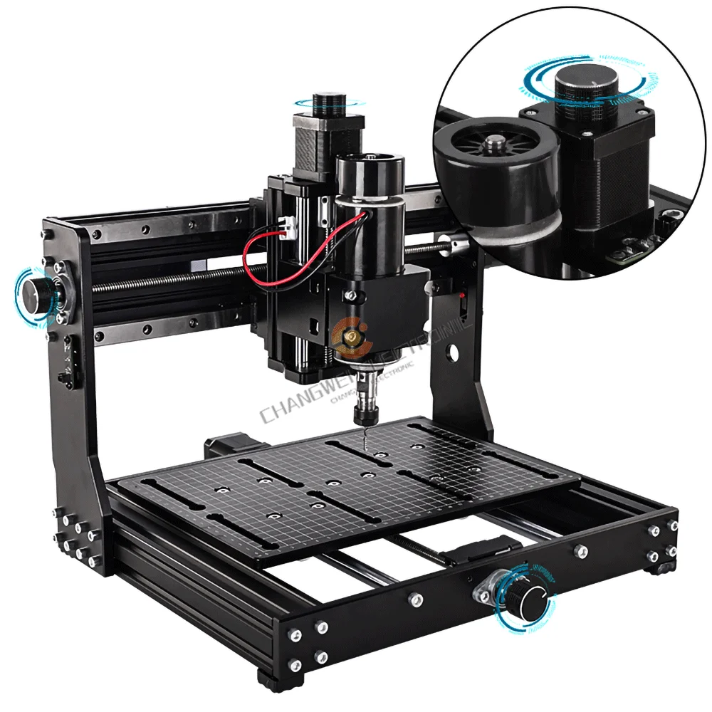 CNC 3020 Plus Router with 500W Spindle Motor,Sliding Rail Guide for Wood, Acrylic, Metal Cutting & Engraving, Laser Capabilities