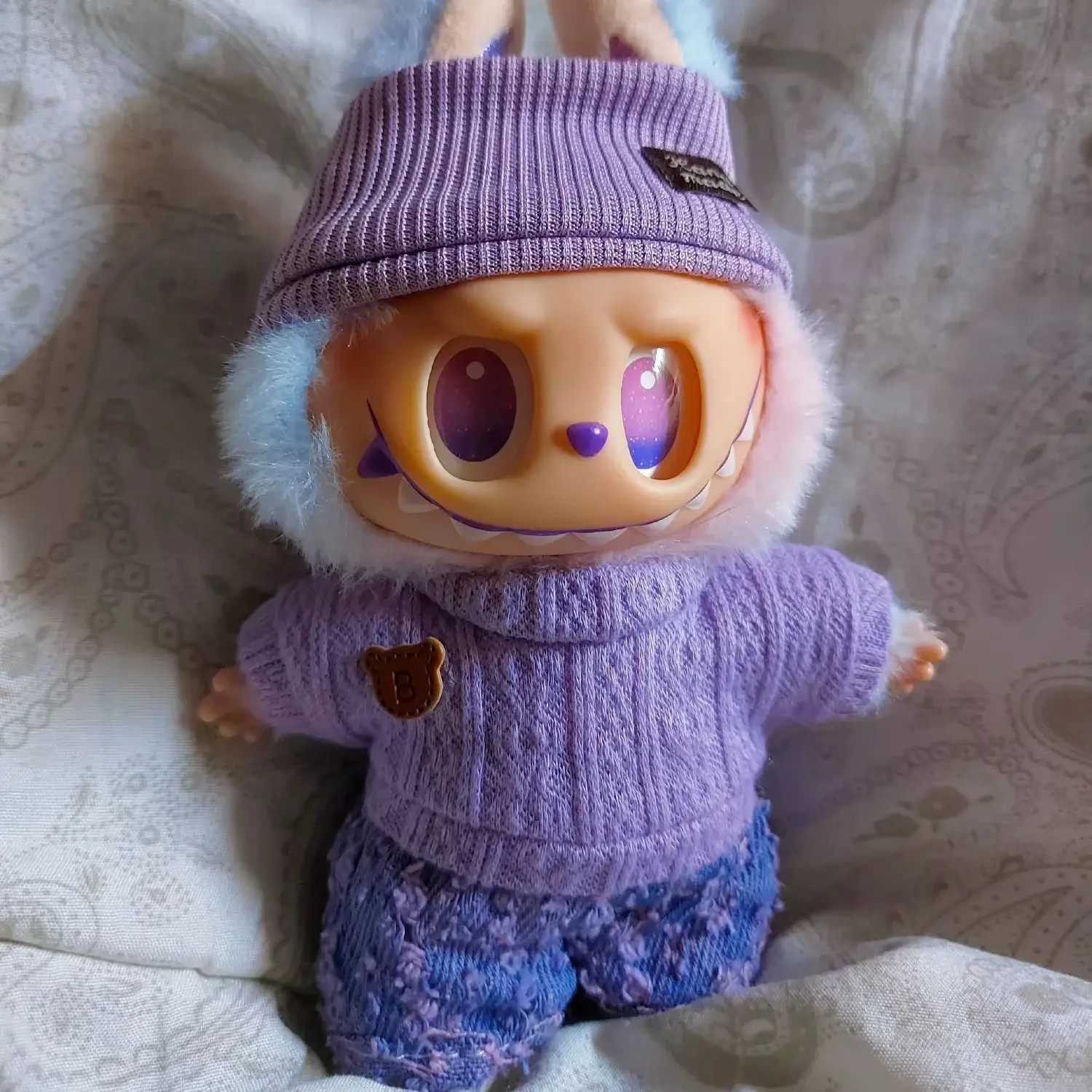 

For 17cm Plush Labubu II Dolls Mini Fashion OOTD Cute Jumpsuit Dress set Clothes Outfit Dolls Accessories Clothing Gift