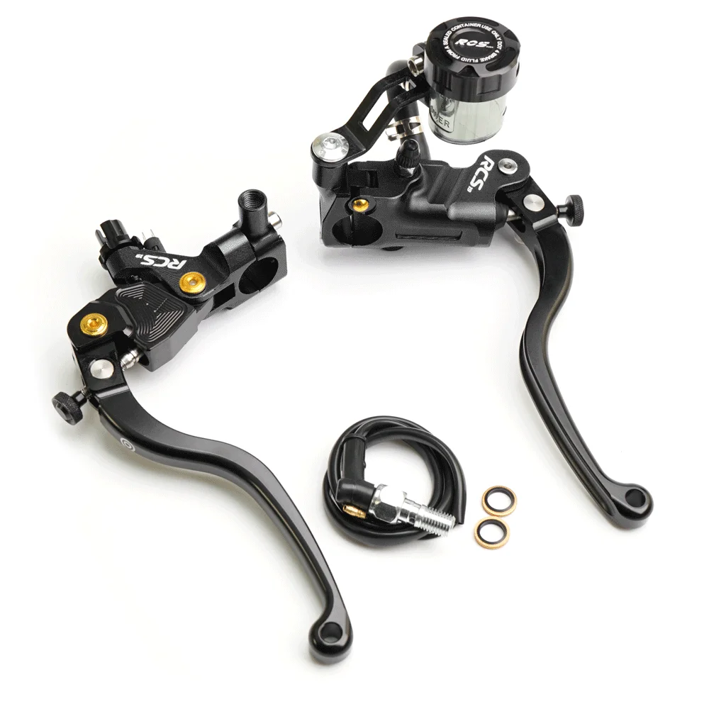 

19RCS Racing Moto Bike Тормозной рычаг сцепления, правый главный цилиндр, поршень 19 мм, левый трос сцепления, универсальный рычаг 22 мм