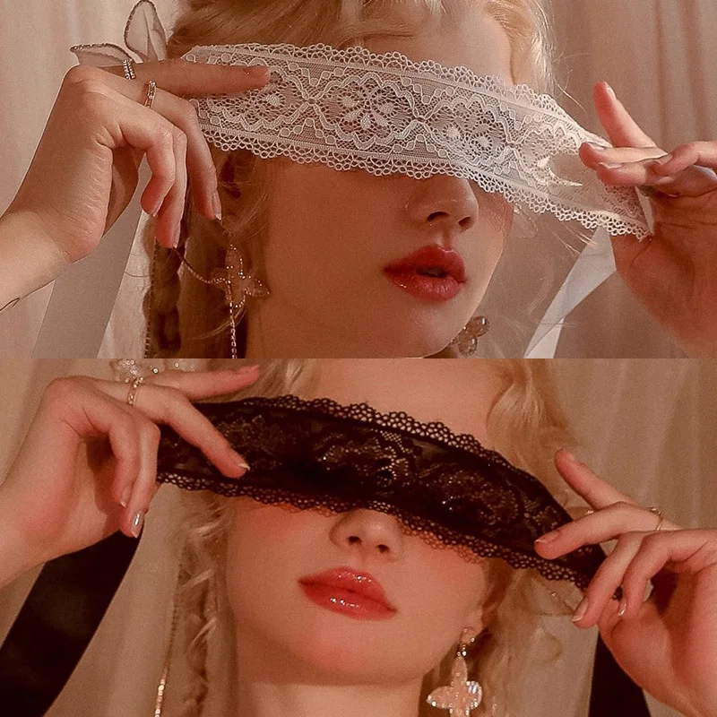 1/2 قطعة المرأة مثير أسود أبيض الدانتيل قناع عين موضة ملابس تنكرية للحفلات اكسسوارات الجوف خارج أقنعة تنكرية غطاء العين