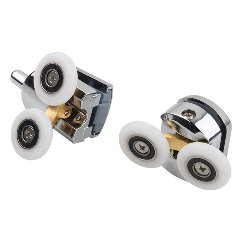 Glass Sliding Door Pulley Wheels Adjustable Upper Bottom Rollers Pulleys Runner for Shower Cabin Room Bathroom