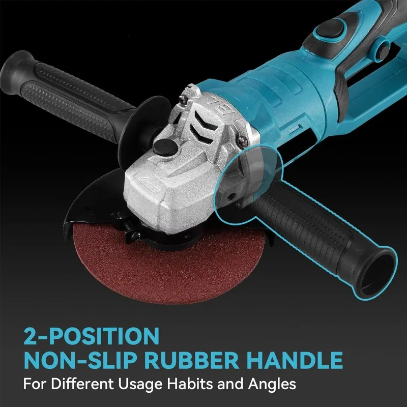 

TXF【Best Choice】2000W 125MM Brushless Electric Angle Grinder Cordless Grinder Cutting Machine Woodworking Power Tool for 18v B