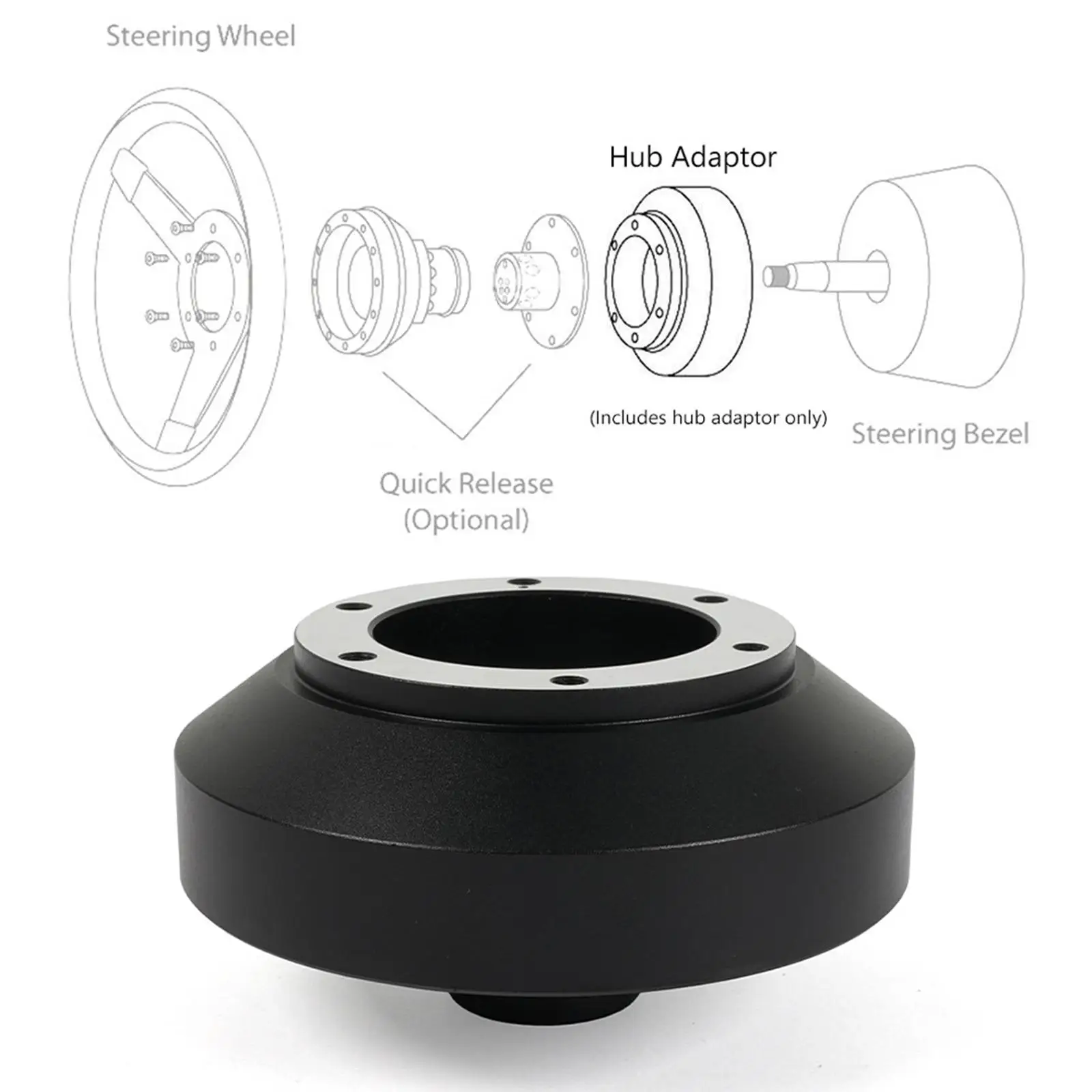 Steering Wheel Short Hub Adapter Easy to Install Direct Replaces Accessories Professional Practical for Nissan