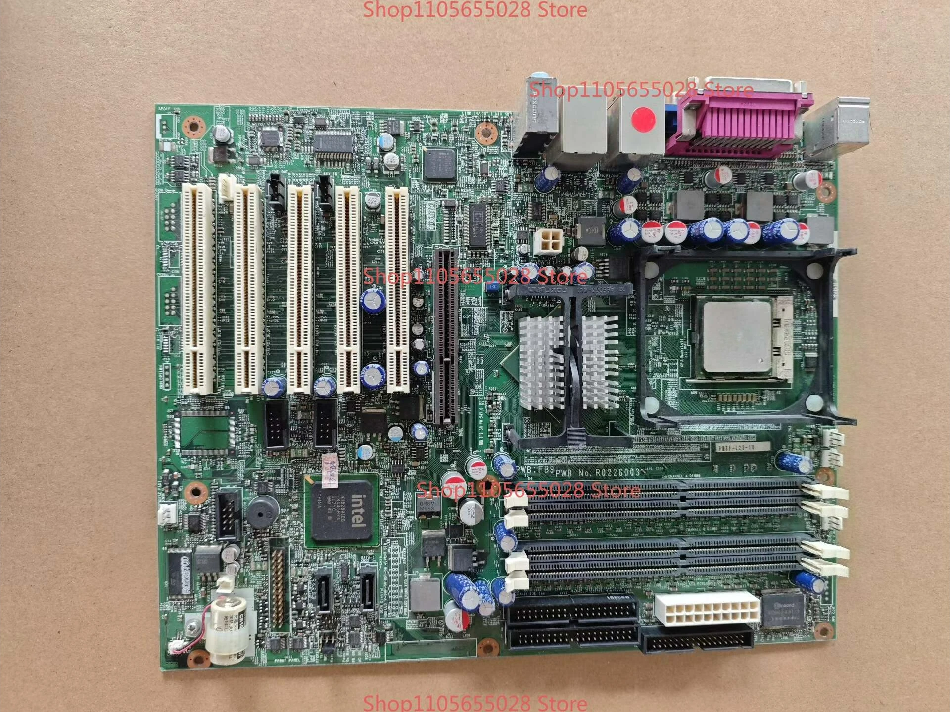For RICOH FB9-L2S-10 Motherboard PWB: FB9 No.R0226003 478-pin Interface, 5 PCI Slots, Supports Dual Network Cards