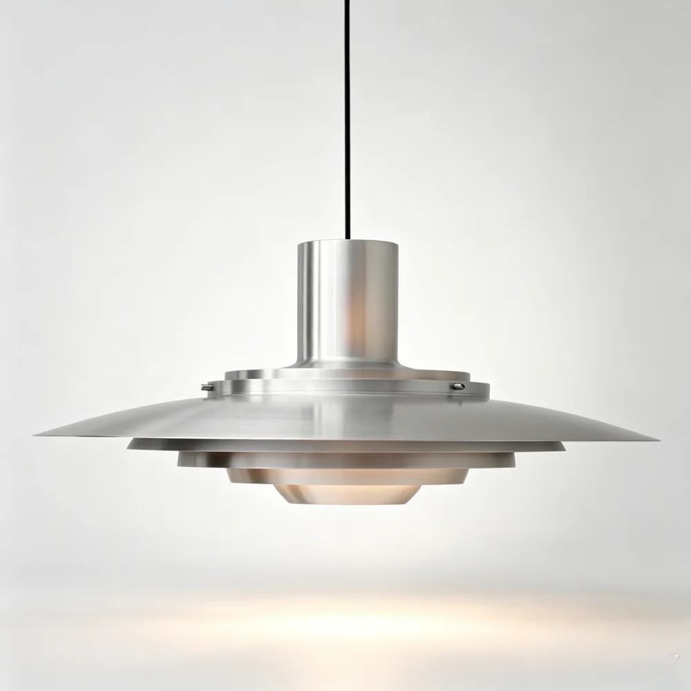 Modern Silver Metal Pendant Light Aluminum Multi-level UFO Chandelier Dining Table Kitchen Island Bar Cafe Decor Pendant Lamp