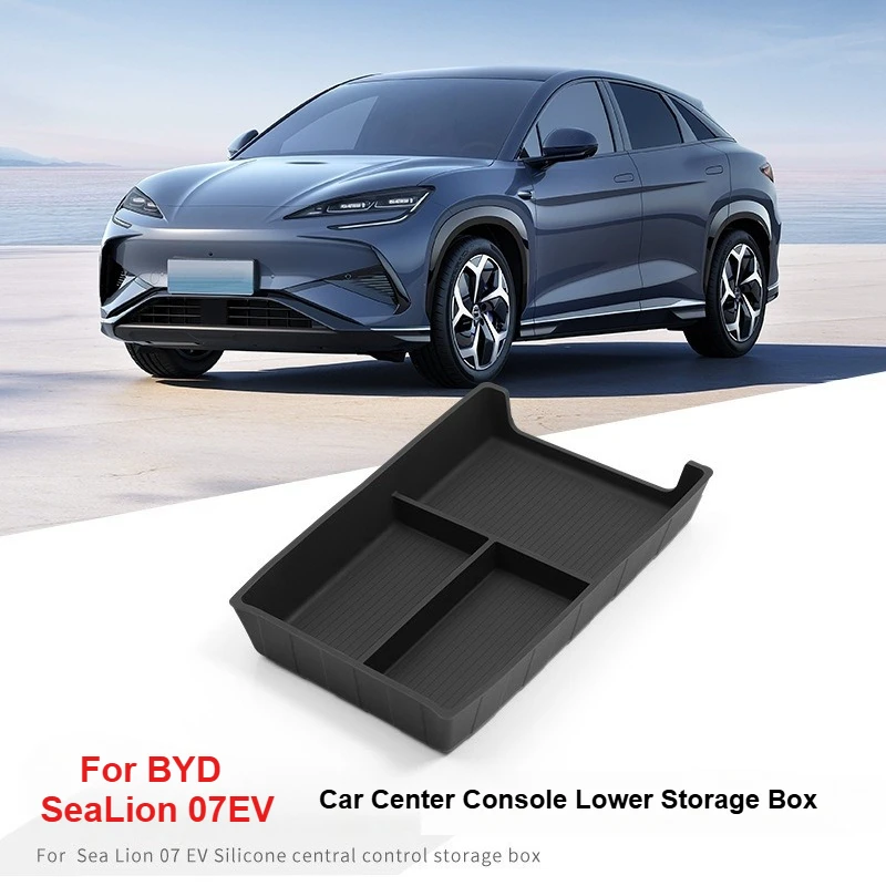 

For BYD SeaLion 07EV 2024 2025 Car Center Console Lower Storage Box Sea Lion Silicone Central Control Storage Accessories