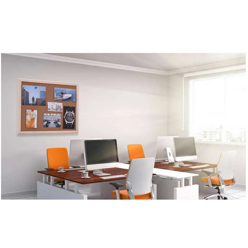 2 قطعة لوحة إعلانات الفلين لوحة إعلانات معلقة مكتب المدرسة جدار منظم دبوس عرض 30x40 سنتيمتر سطح طبيعي بني فاتح #6