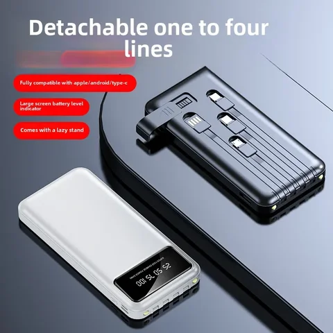 BCAK power bank 20000 мАч, автономный кабель, быстрая зарядка, мини-мобильный телефон, подарок, мобильный блок питания
