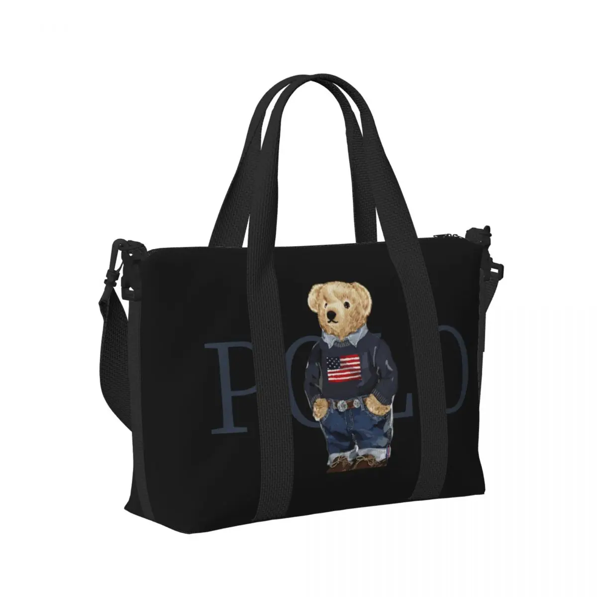 Ralph Bear-Sac à bandoulière de voyage pour hommes et femmes, bagage à main, fourre-tout, grande capacité, week-end, salle de sport, sac de sport