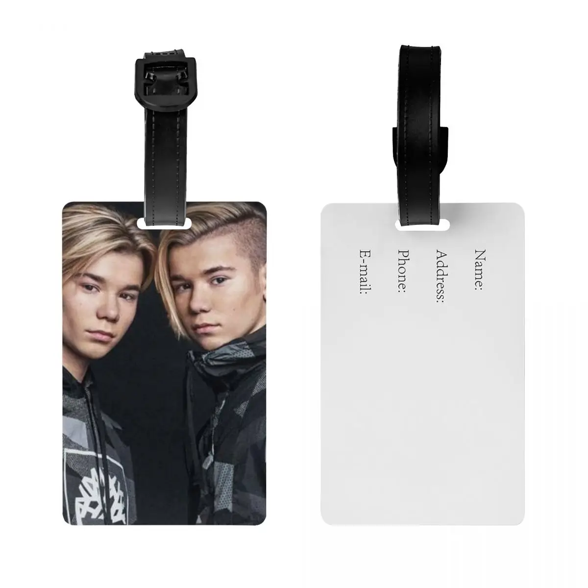 ماركوس ومارتينوس السويد النرويج يوروفيجن علامات الأمتعة حقيبة الموضة الأمتعة الصعود علامة التسمية حامل معرف اسم العنوان #2