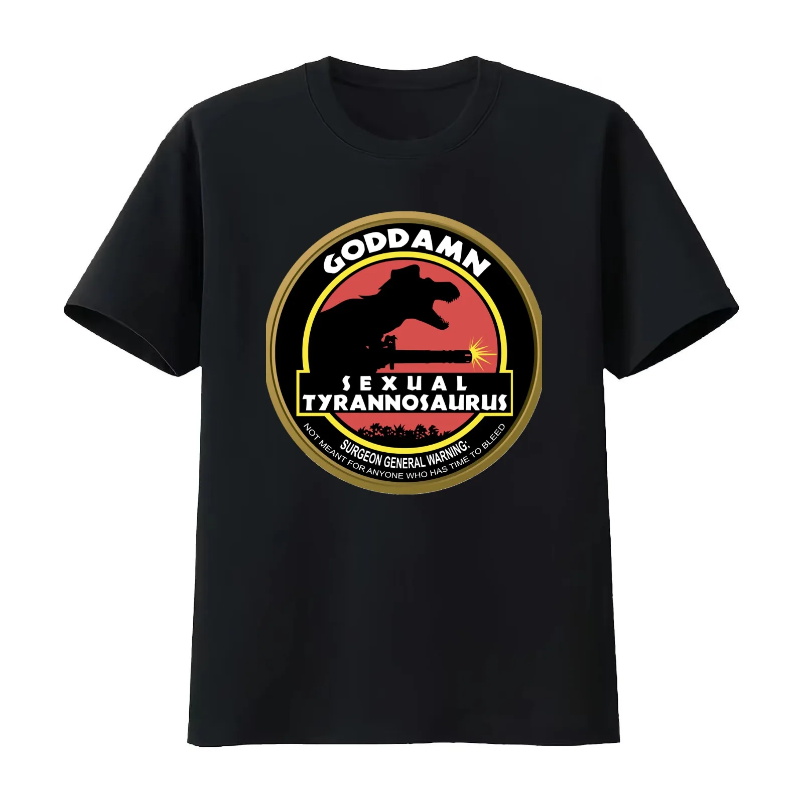 Sexual Tyrannosaurus T-Shirt Summer Casual Cotton Tee Oversized Streetwear Tops Vintage Graphic Print Loose Fit Short Sleeve