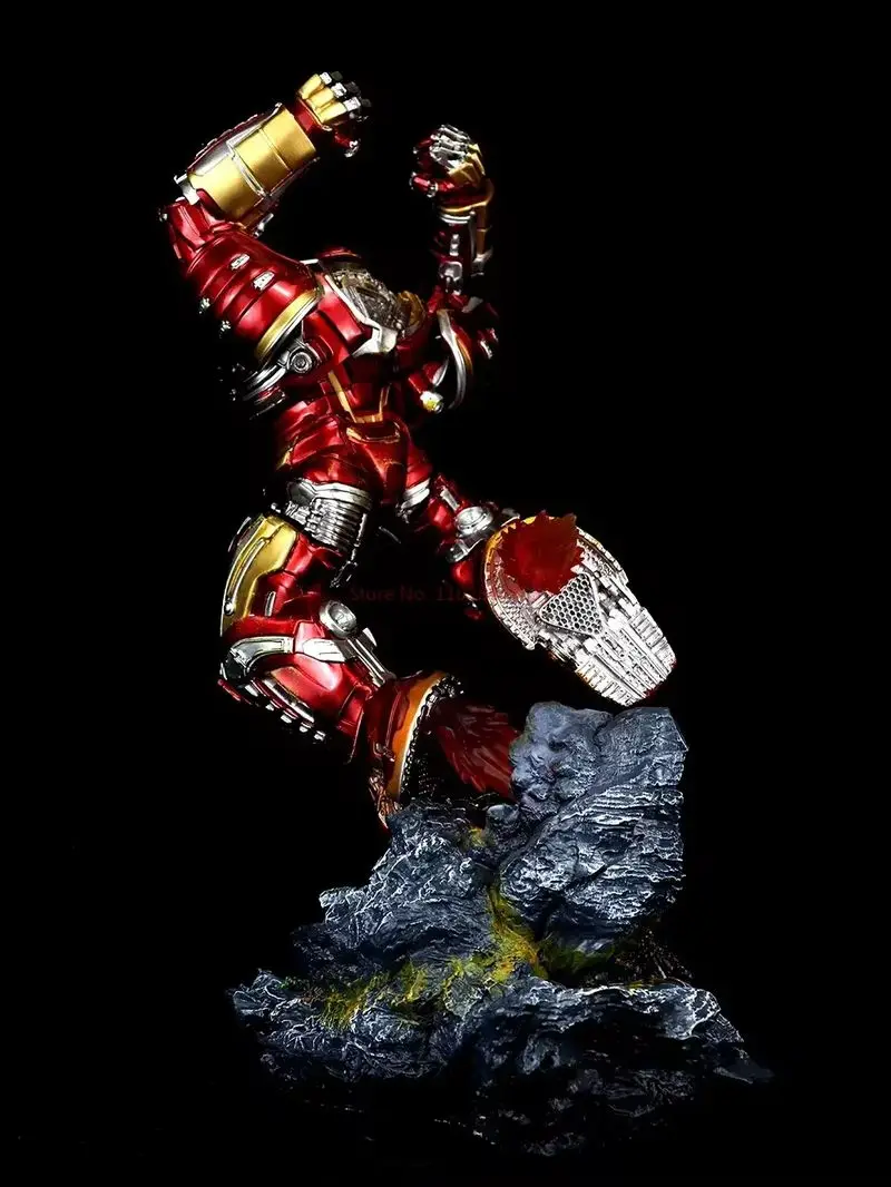 2024 52 cm Marvel Avengers 3 Iron Man Anti-Hulk-Rüstung Mk44 Ganzkörper-Kampffersion des State Of The Hand-Modells Überraschungsgeschenke