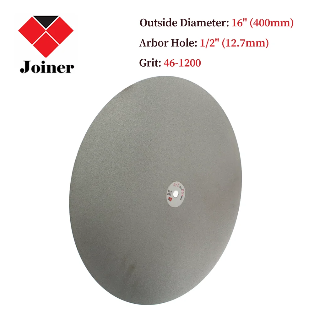 

16" inch 400mm Grit 46-1200 Diamond Grinding Disc Abrasive Wheels Coated Flat Lap Disk Jewelry Tools for Stone Gemstone Glass