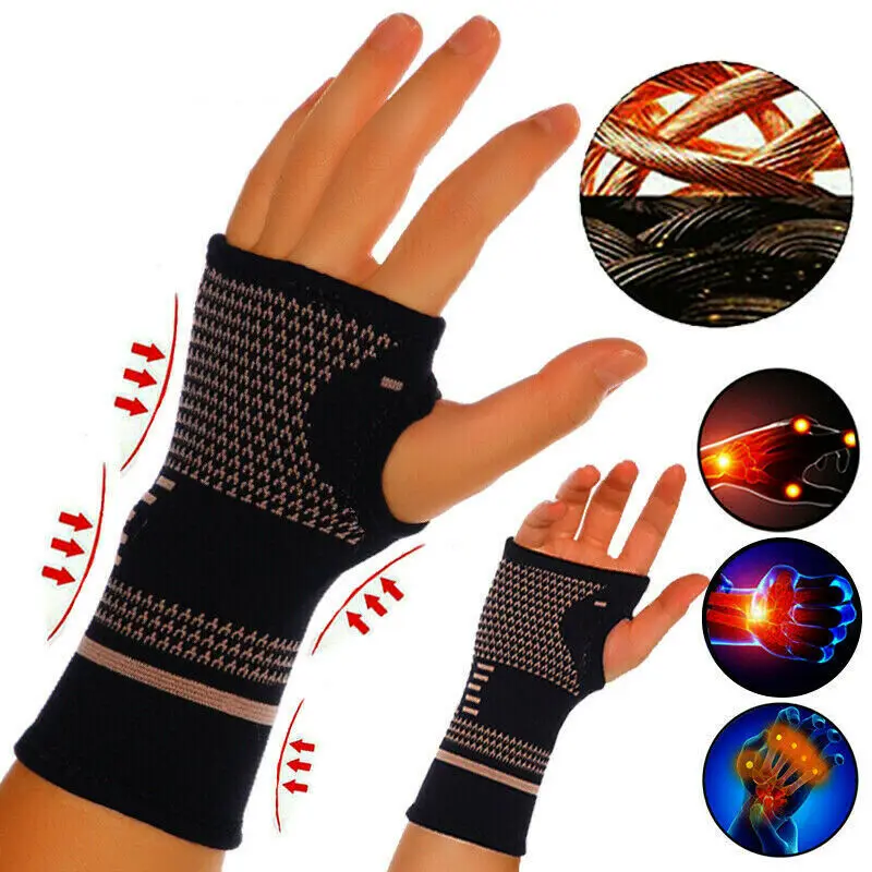 Wrist Brace for Carpal Tunnel Relief Wrist Compression Glove Wrist Support Sleeves for Tendonitis Yoga Arthritis Wrist Sprain