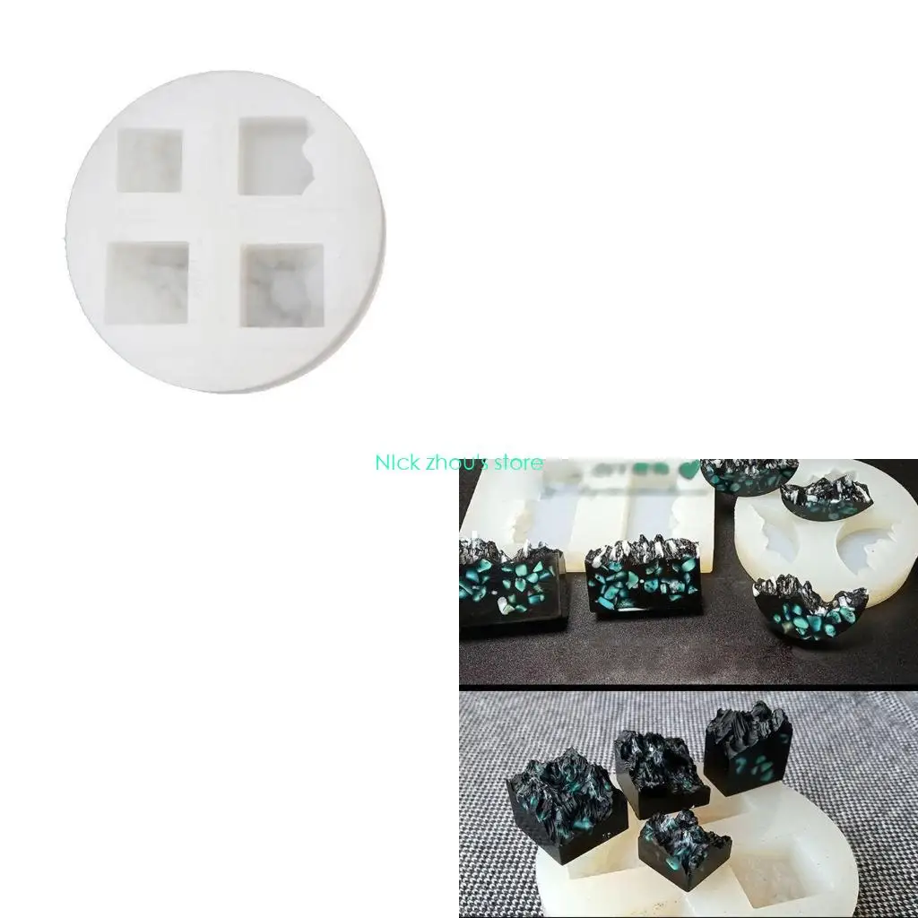 

E15E Micro Mountain Landscape Simulation Resin Mold 3D Mountain for Peak Mould Decorative DIY Snow Mountain Mold for Jewelry