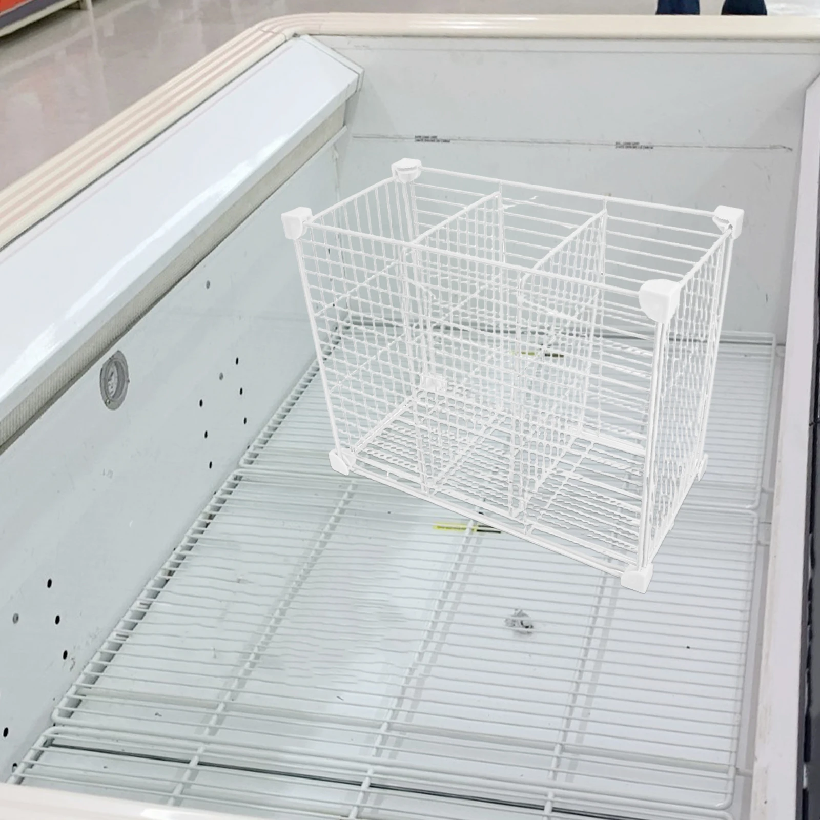 

Organizer Bins 3 Grids Shelf Dividers For Deep Freezer Storage Modular Fridge Partition System Chest Freezer
