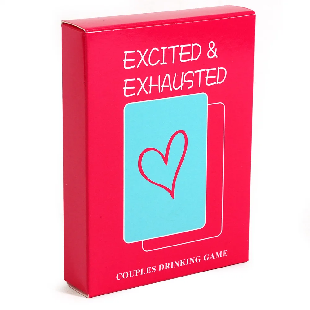 Excited And Exhausted Adult Card Playing Game 50x Playing Cards Drinking Card Game Designed For Couples As It Helps To Strengthe