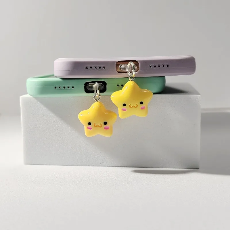 

Милая пылезащитная заглушка для телефона со звездами, очаровательная женская модная противопыльная крышка с героями мультфильмов для iPhone Type C, защита от пыли, пробка, подарок на день рождения