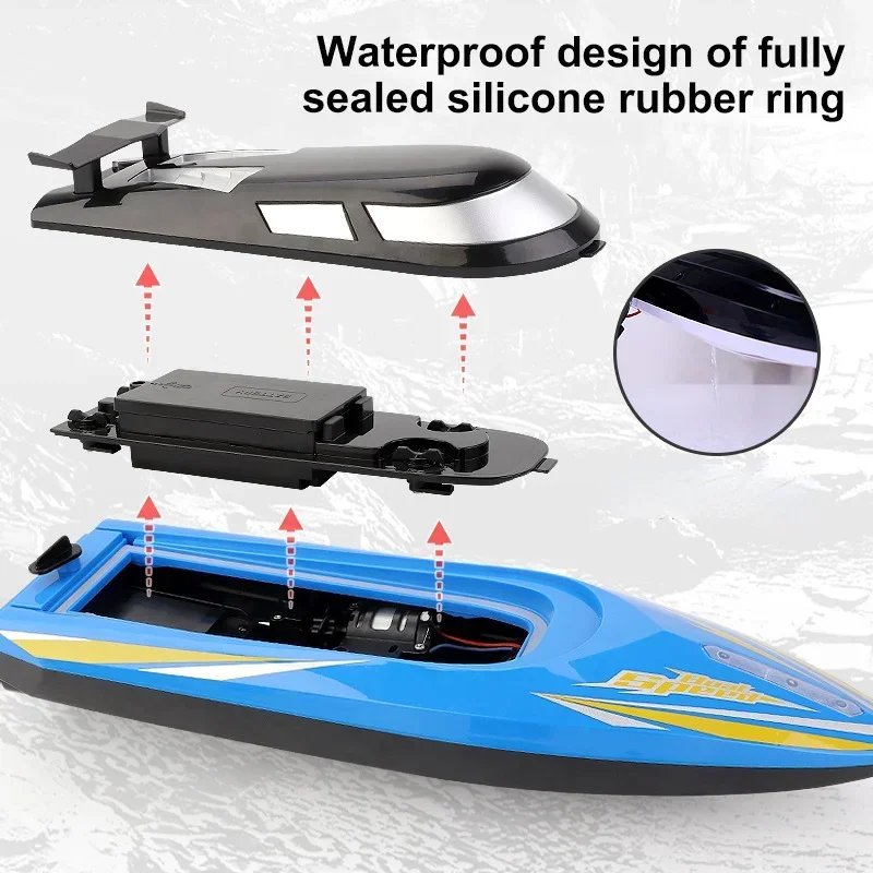 RH706 RC Boot 2,4 GHz 15-18 km/h High-Speed Fernbedienung Racing Schiff Wasser Schnellboot Kinder Modell Spielzeug für Jungen Yacht Geschenk