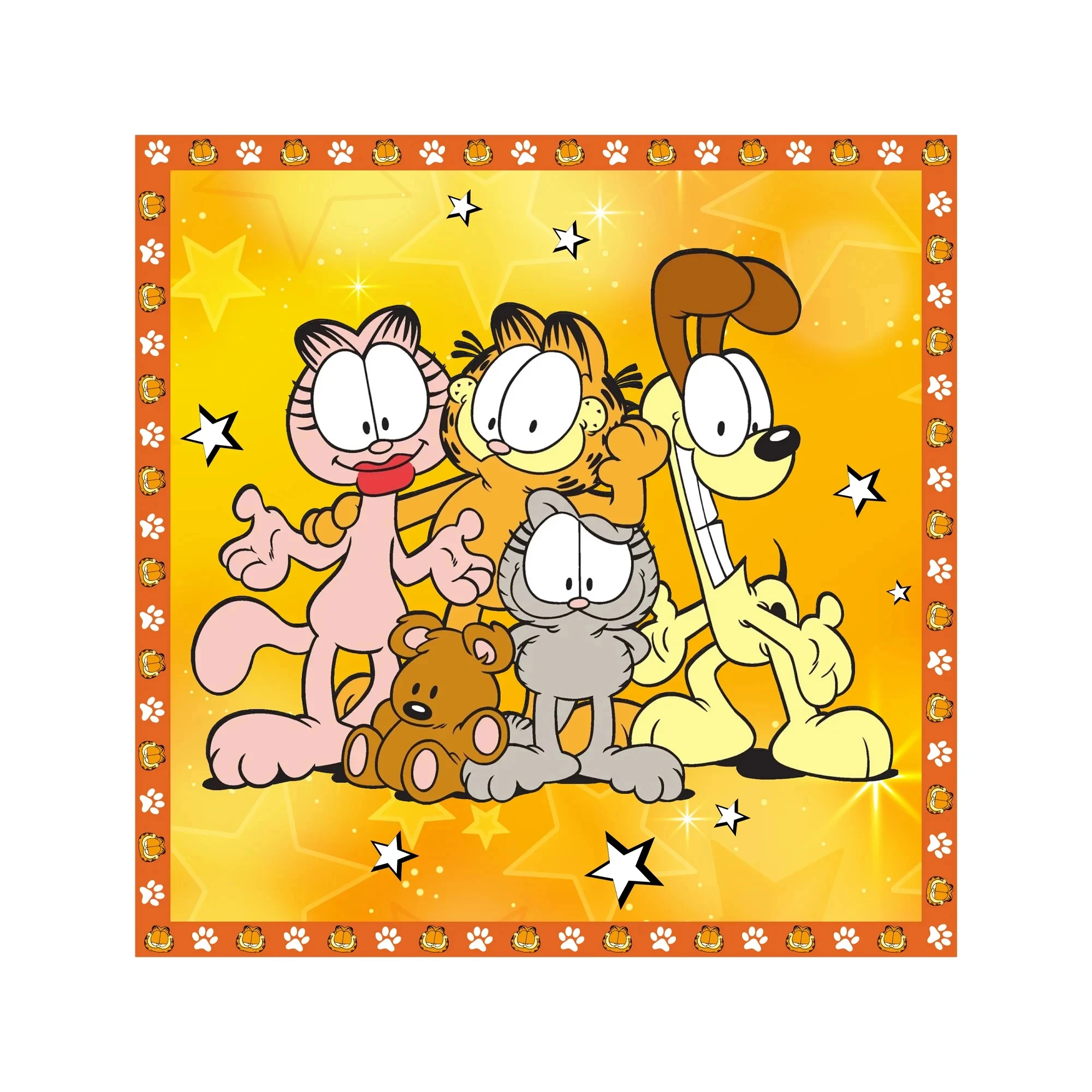 Cartoon G-Garfield Geburtstagsparty-Dekorationen Niedliche Orange Katzen-Ballons Teller Geschirr-Set für Babyparty Kinder-Geschenke – Detail 5