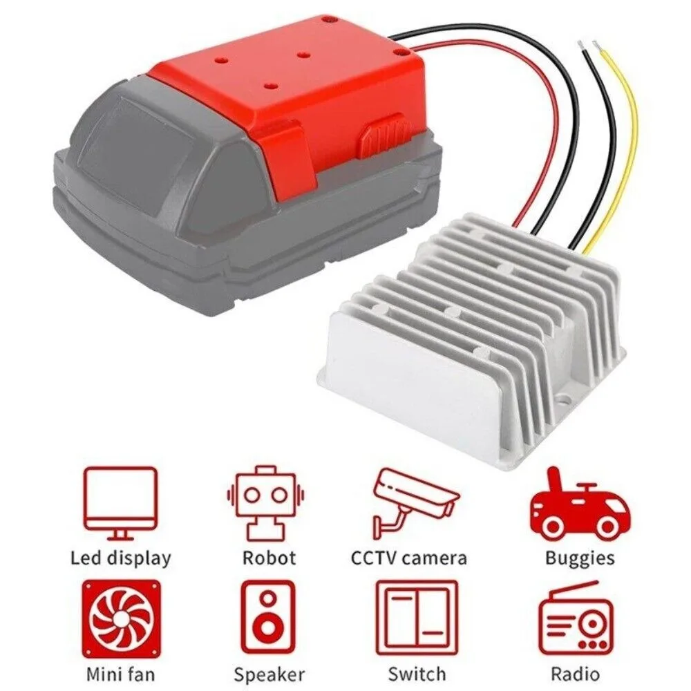 Imagem -06 - Adaptador Step Down para Bateria Milwaukee Regulador de Tensão Faça Você Mesmo Roda de Alimentação Buck Boost dc 18v a 12v 40a 480w