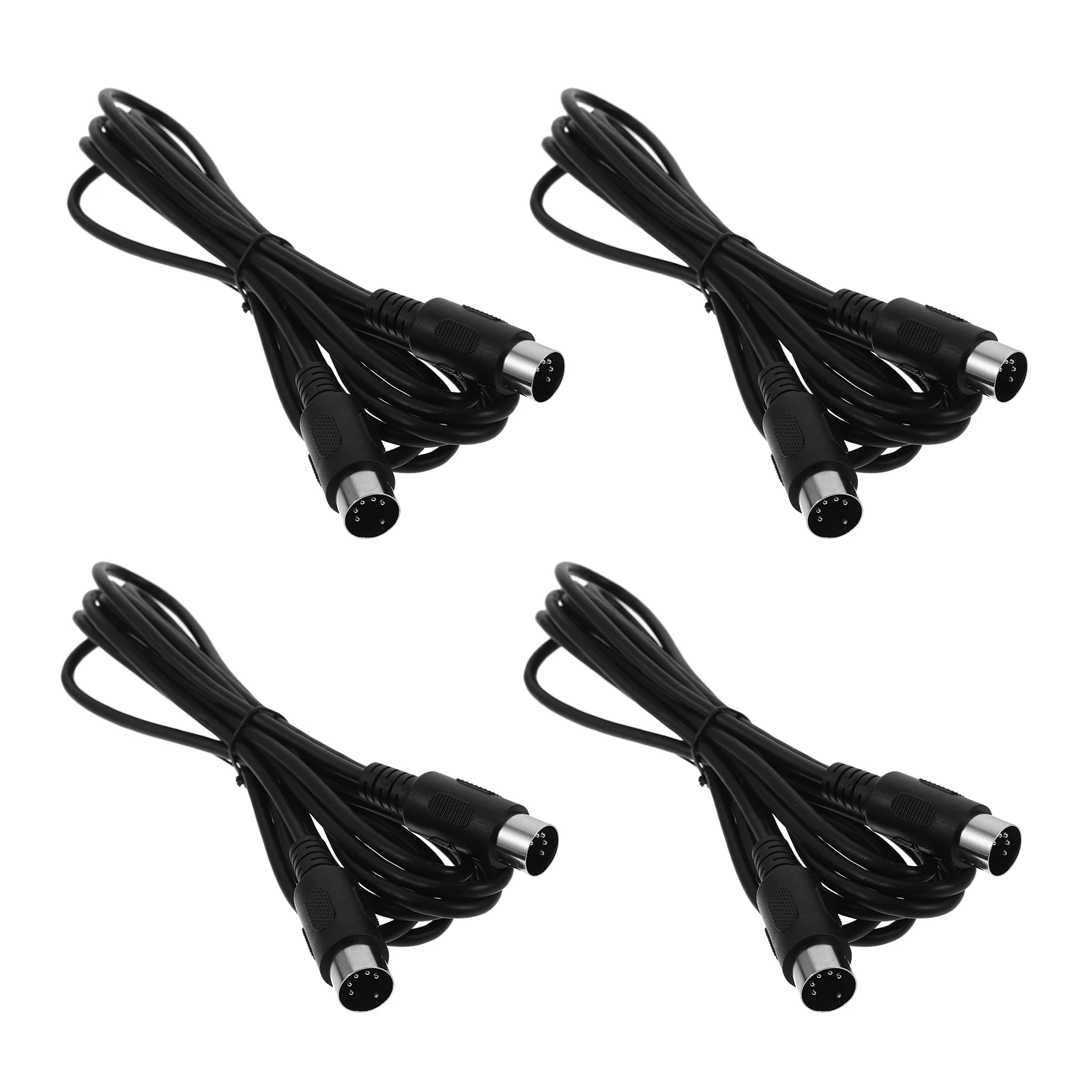

4 Pcs Midi Cable 5-pin Accessory Instrument Cables Piano Multi Audio Interface Male to Electronic Organ