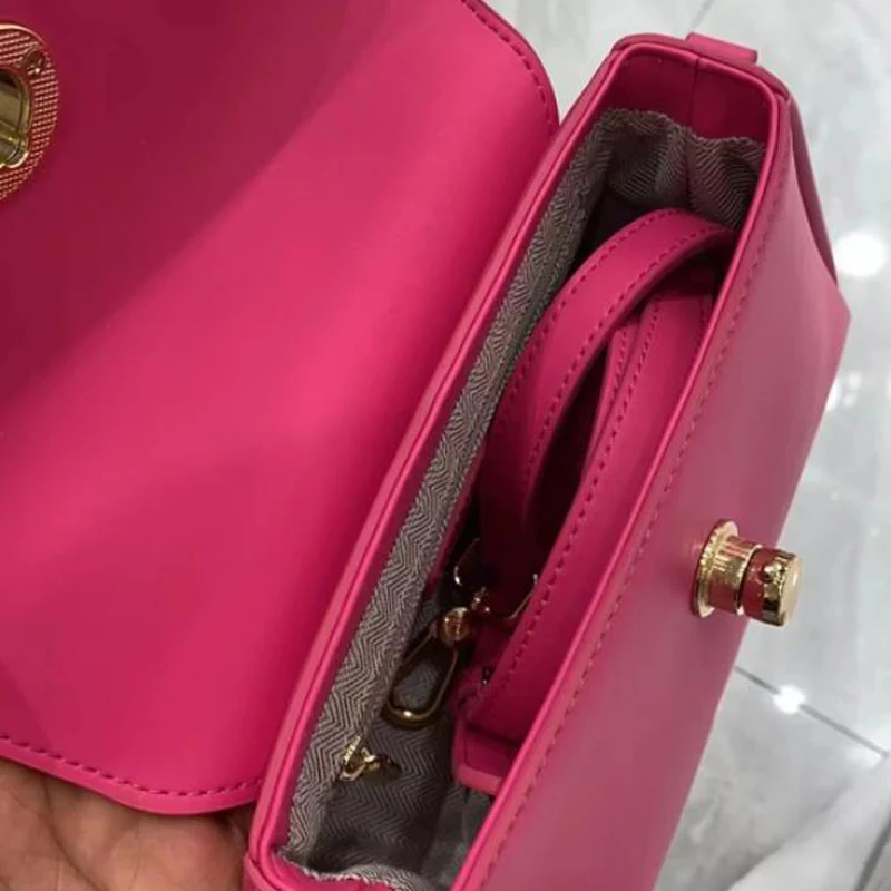 Solid Color Female Split Leather Messenger Bags Lady\'s Fashion Small Square Handbag Women Commute Versatile Shoulder Bags New