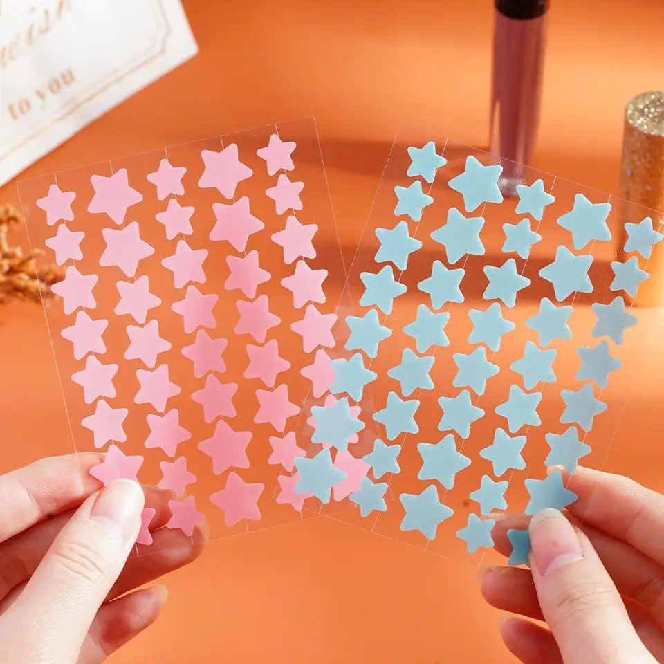 40pcs Colorful PE Pimple Patches Cute Star Shaped Pimple Cover Sticker Invisible Pimple Cover Removal Pimple Patch, image 4