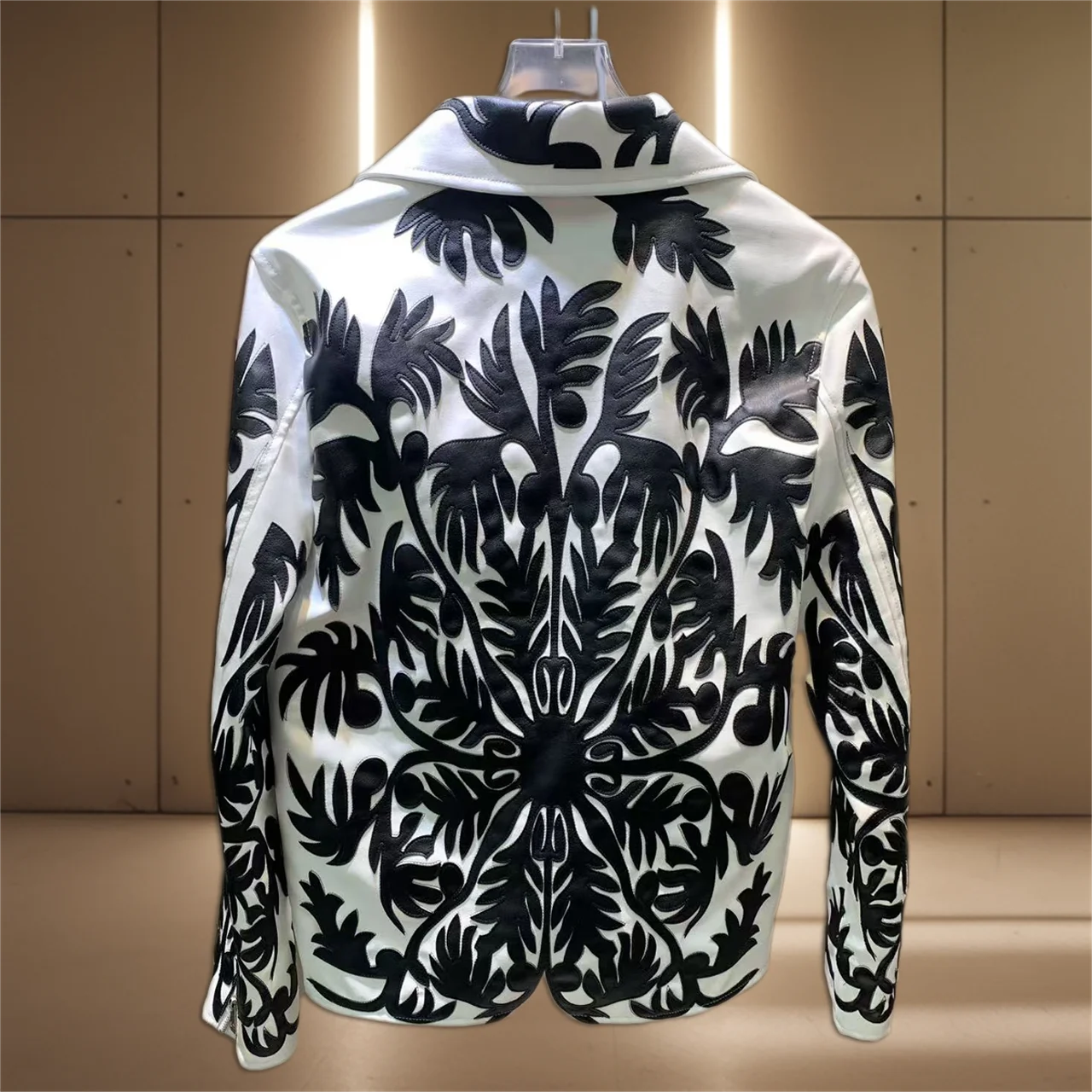 Floras Motorcycle Jacket Top Quality Punk Black White Leather Jacket Men Luxury Club Outfit Jacket Men Jaqueta Masculino Couro