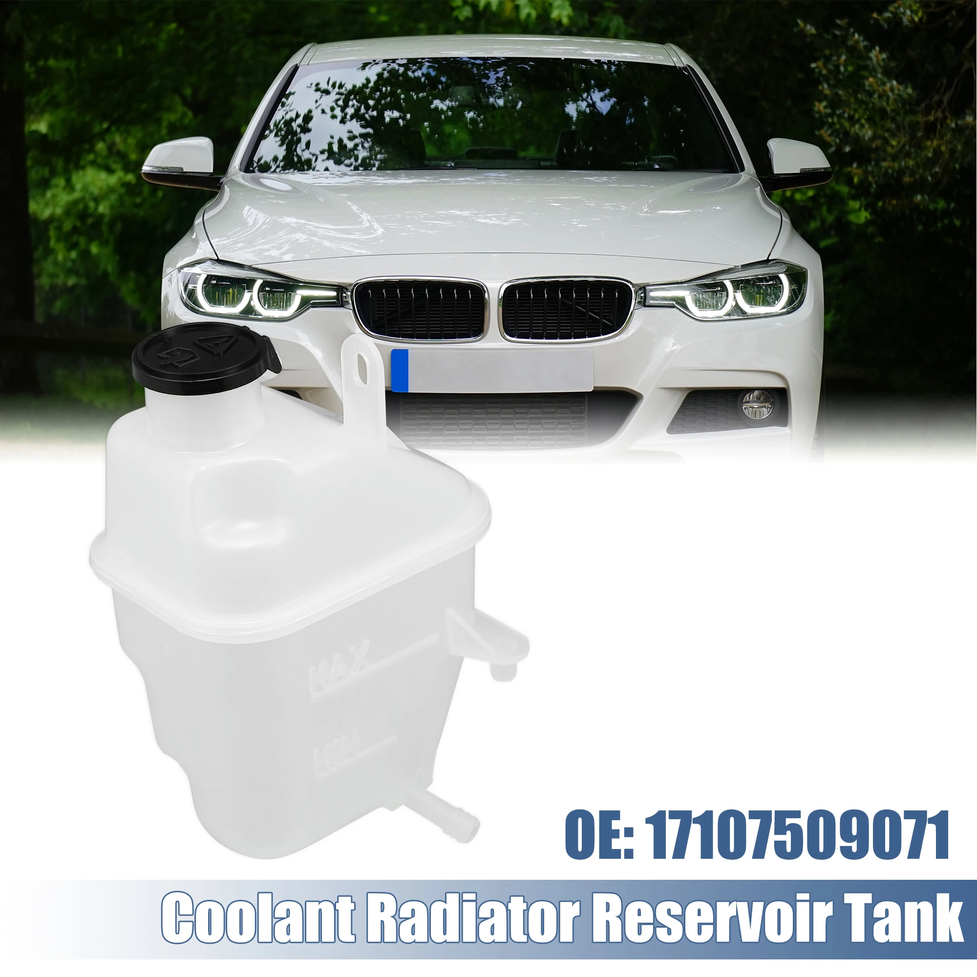 UXCELL المبرد المبرد توسيع رأس خزان زجاجة مع غطاء لميني كوبر قاعدة S 1.6L L4-Gas 2008 17107509071 #1