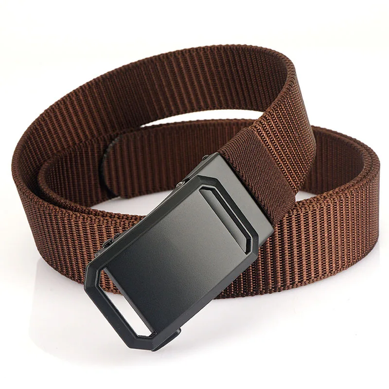 New men's nylon casual automatic buckle men's belt, sturdy and durable inner waistband, smooth waistband
