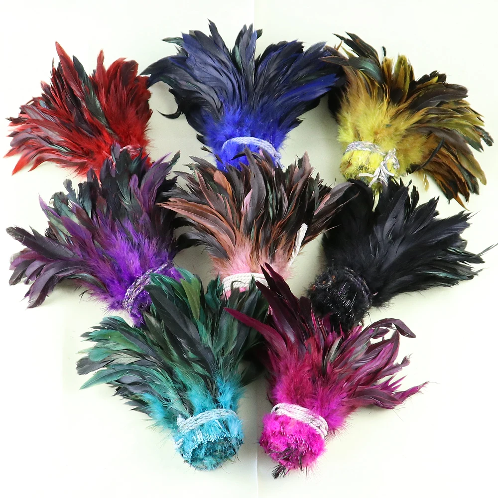 Mixing Pack Natural Chicken Rooster Feathers 15-20CM/6-8Inch Wedding Jewelry Decoration Plumes Diy Craft Accessories 50pcs