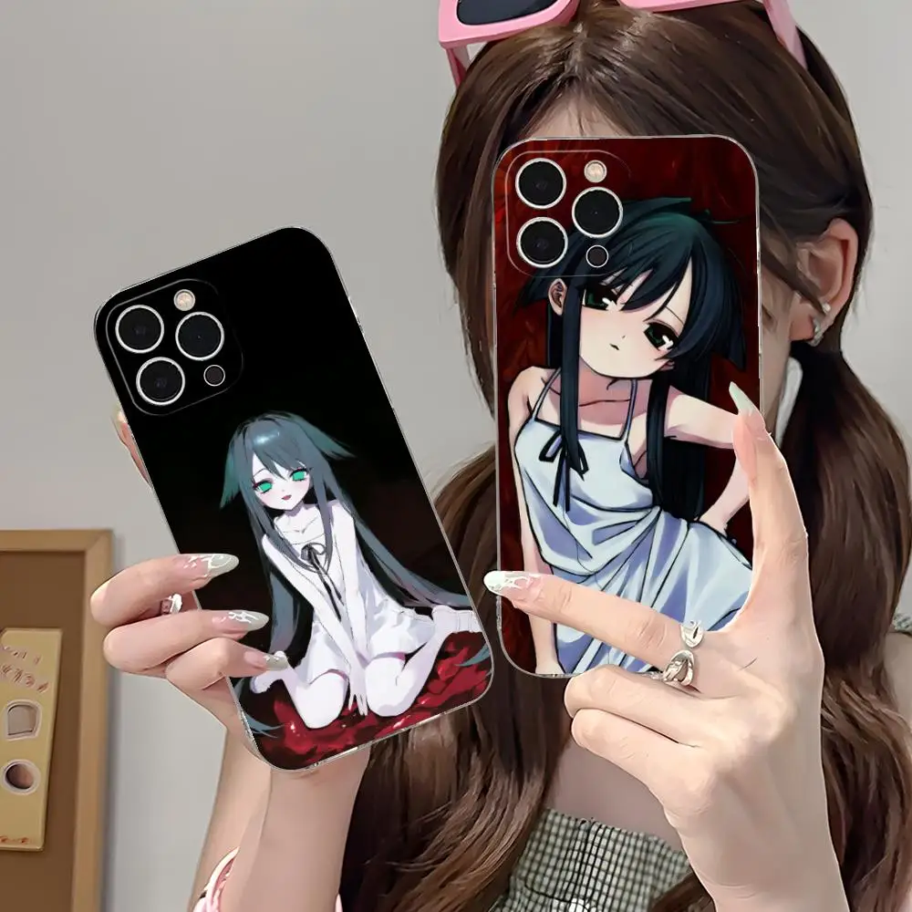 Saya no Uta حافظة هاتف محمول لهاتف آيفون 16 15 14 13 12 11 X XR XS 8 6 Pro Max Plus غطاء صغير شفاف اللون غطاء فاخر جميل