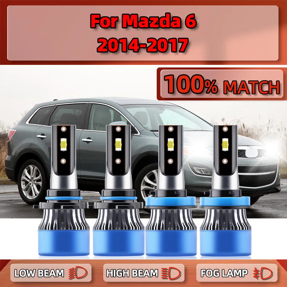 40000LM 240W LED Canbus Car Headlights Bulbs HB3 9005 H11 Turbo Auto Lamps 6000K White 12V For Mazda 6 2014 2015 2016 2017