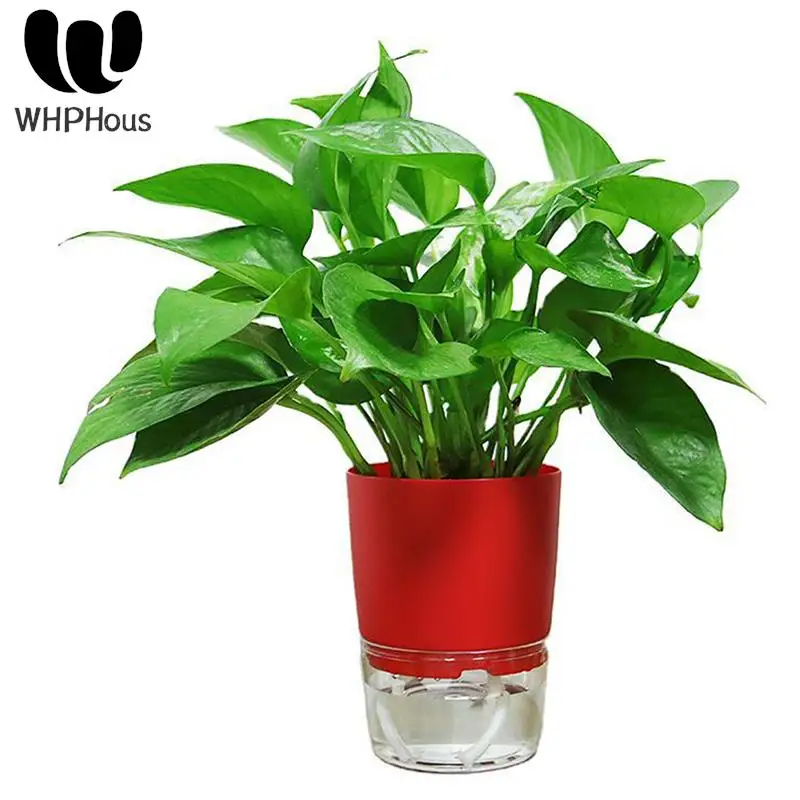 Small Lazy Self-Absorbing Flowerpot Plant Pot Self Watering Desk Garden Planter Small Flowerpot African Violet Window Plant Pot