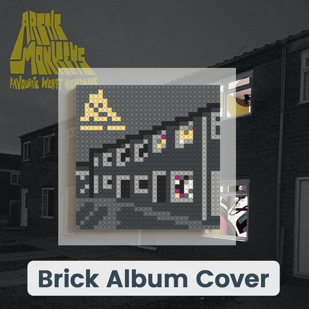 Arctic Monkeys Indie Rock Music Album Cover Mosaic MOC Building Brick Pixel Art DIY Poster Home Wall Decor Painting Music Gift
