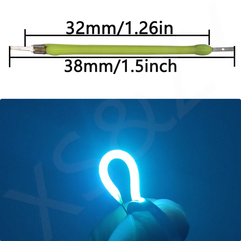 10pcs 38mm LED Flexible Filament Accessories DC3V 100mA Edison Bulb DIY Model Renovation Home Lighting Accessories