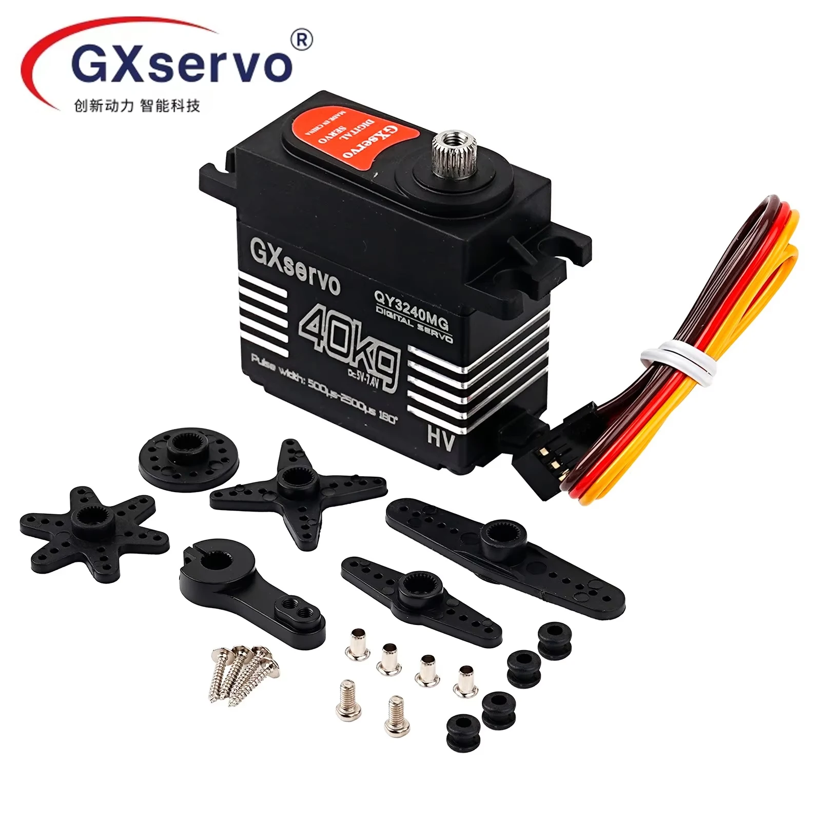 

40kg servo rc IP65 Waterproof 180/270 Degree Digital Servo for 1:8 1:10 TRX6 Scx10 RC Crawler Car Robot