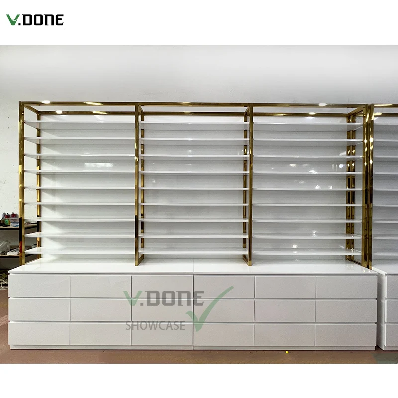 custom.Modern Salon Furniture Perfume Makeup Store Interior Design Wall Display Racks Decorative Display Cabinets Nail Polis