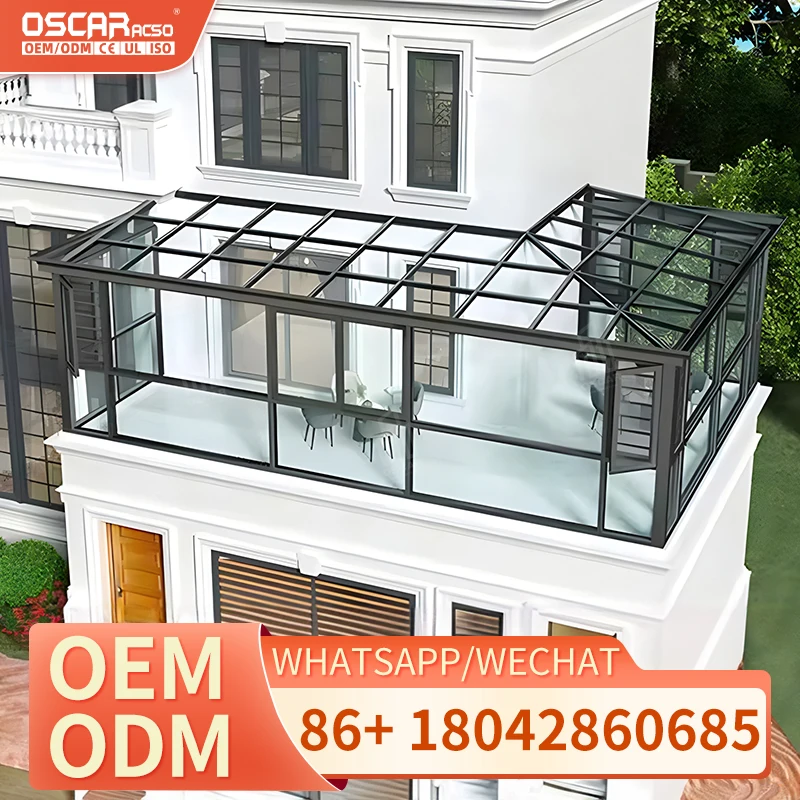 Solarium أربعة مواسم الألومنيوم غرف الشمس البيوت الزجاجية حديقة الزجاج غرفة الشمس غرفة الشمس منازل الألومنيوم