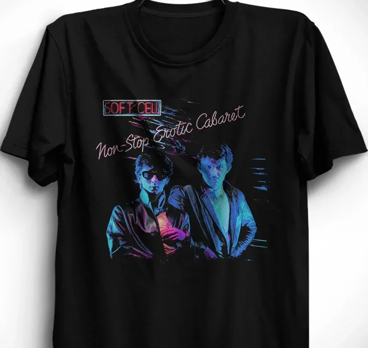 Non-Stop Erotic Cabaret T Shirt Soft Cell Marc Almond David Ball Synth-Pop