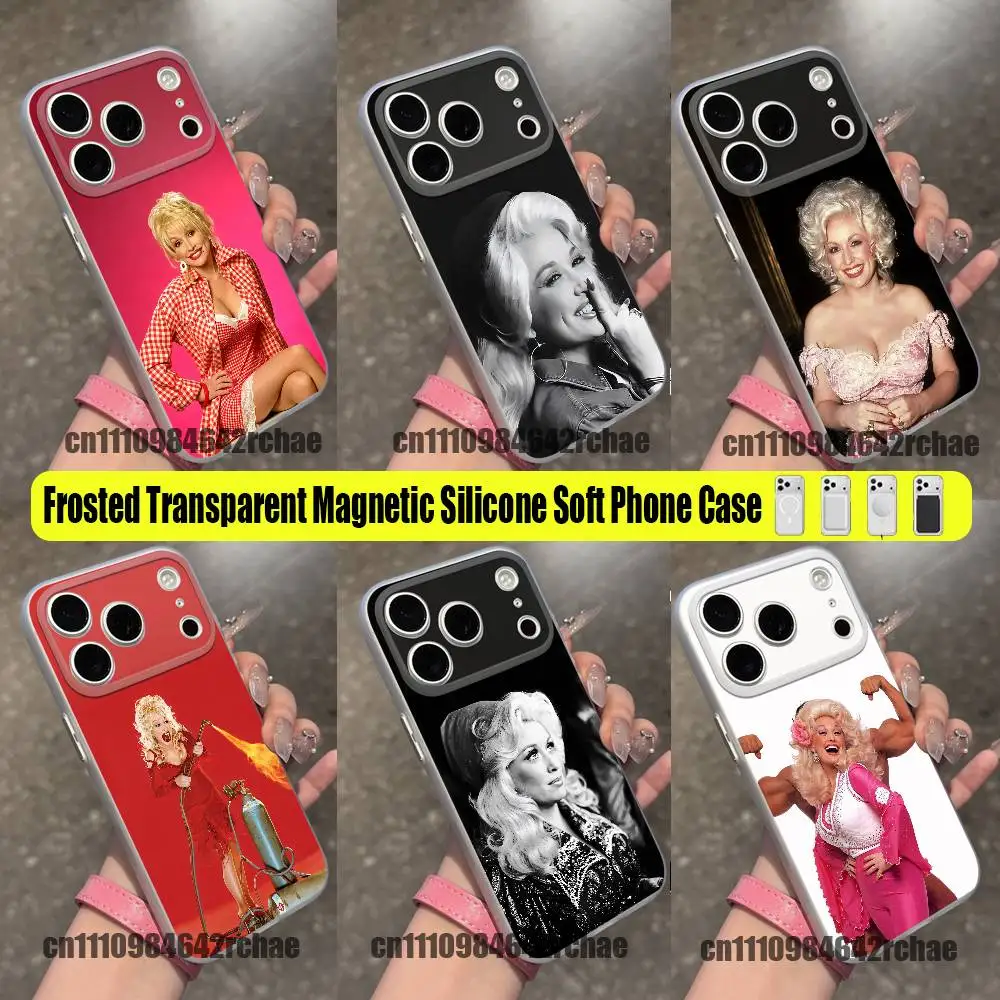 For Dolly Parton Phone Case For iPhone 15 17 11 14 13 16 12 E Air Pro Max Mini Plus For Magsafe Magnetic Clear